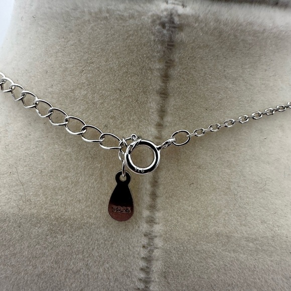 Elegant Silver Moon and Pearl Planet Pendant Necklace - Picture 3 of 7